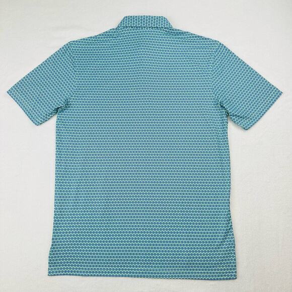 Turtleson Men’s Medium Green Blue Fruit Slice Performance Golf Polo Shirt - Picture 13 of 14